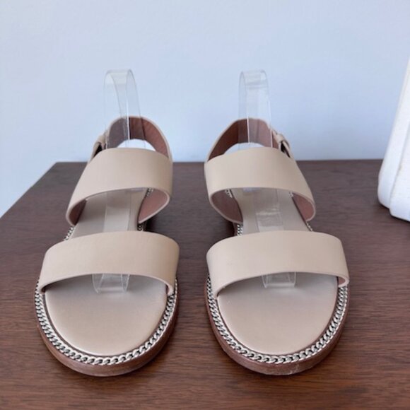 Givenchy Paris Beige Sandals with Chain Detail - Size 41/US 11 - Picture 2 of 9